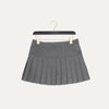light grey pleated mini skirt