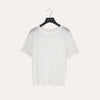 semi-sheer cotton knitted tee with crew-neck