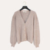 lounge wear button ribbed knitted cardigan