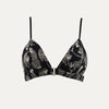silky satin bralette in leopard print with front clasp 