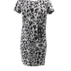 leopard print side twist mini dress