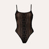 lace one-piece swimsuit, low back