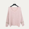 soft knitted v-neck jumper with gold threading