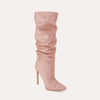 women's pink rhinestone slouch boots