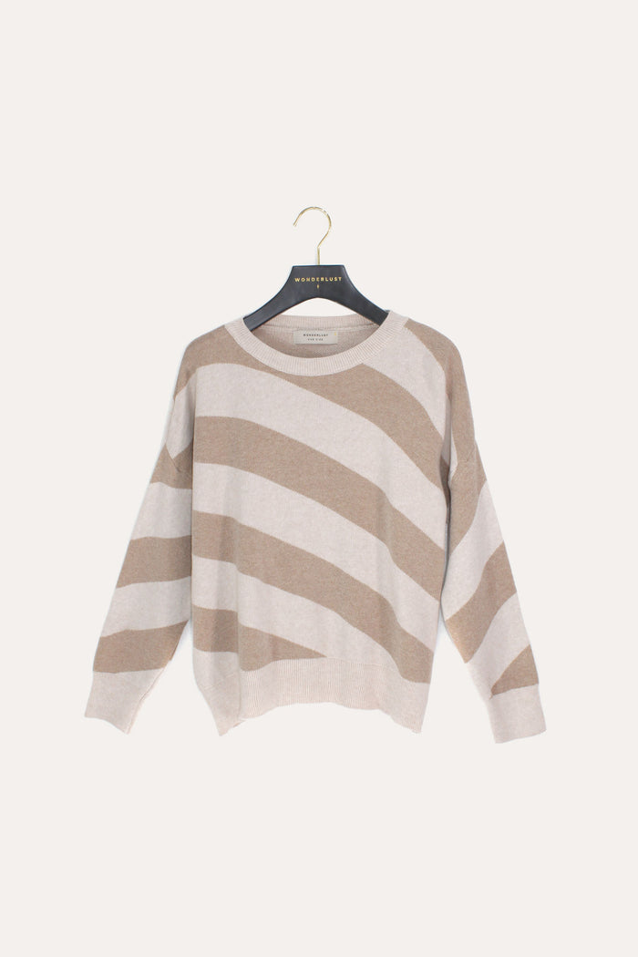 women's knitted jumper with stripes