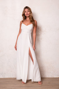 women's silky sheer summer maxi dress with side slit
