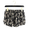 silky satin feeling running shorts with panther print