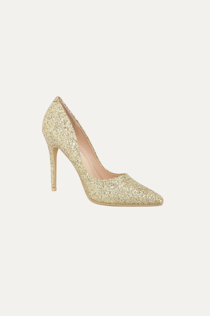 glitter stiletto party heels