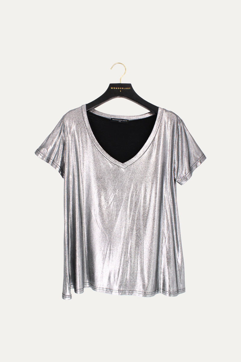 metallic, pearlised glamorous t-shirt
