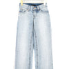 90s inspired low rise wide leg jeans