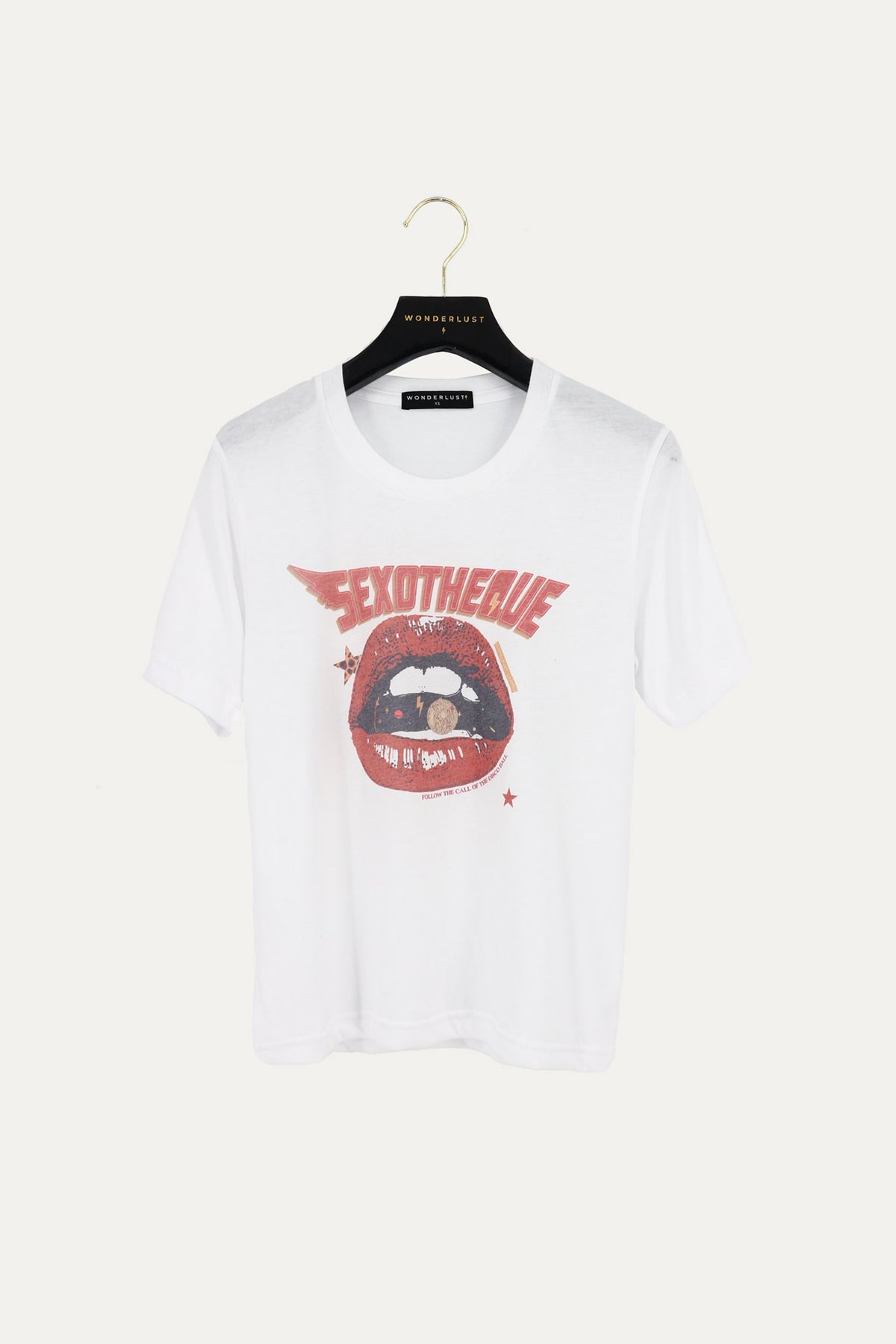 cotton tee with sexotheque print