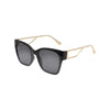 black wing sunglasses with gold framing