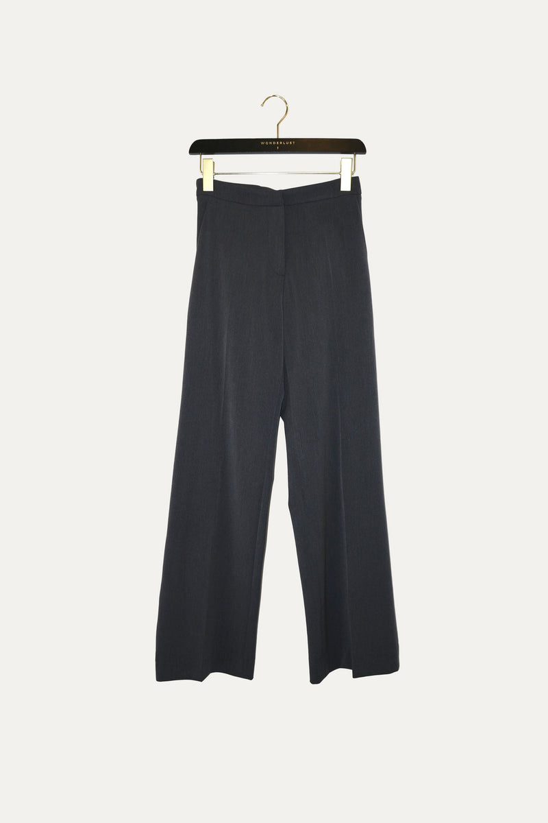 wide leg tailored suit trousers